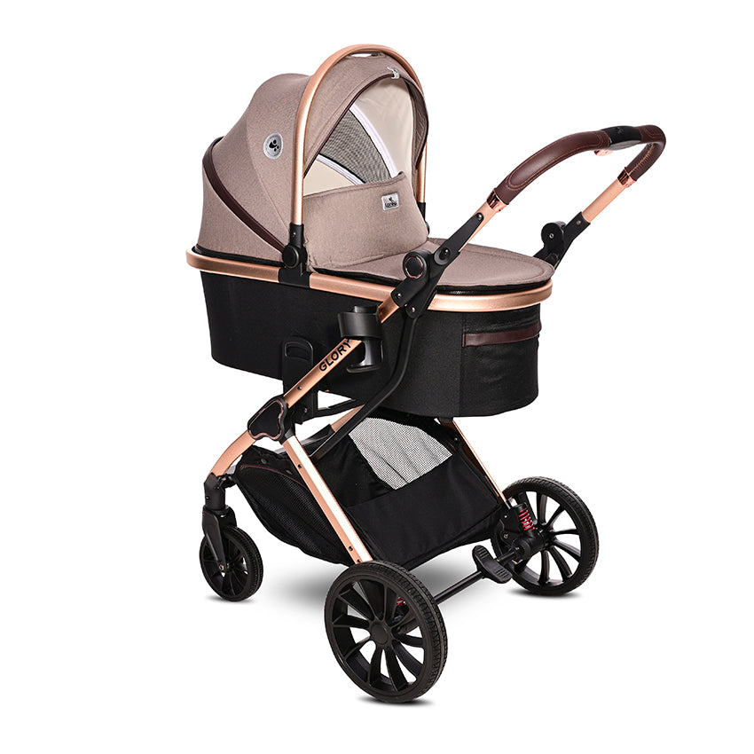 Carro de bebe glory 3 en 1 marron