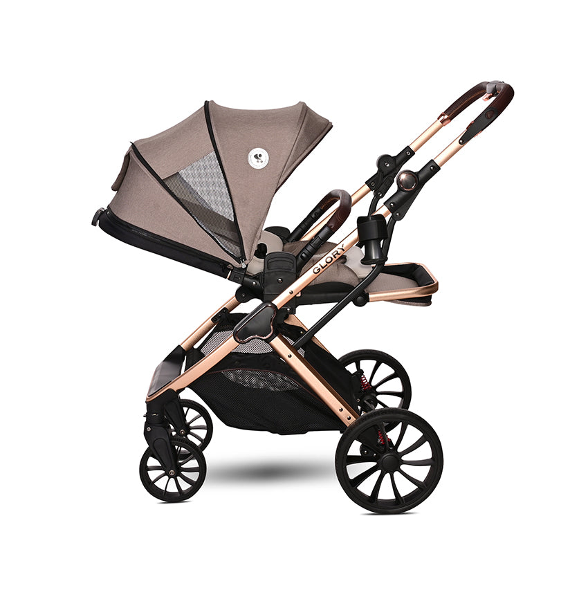 Carro de bebe glory 3 en 1 marron