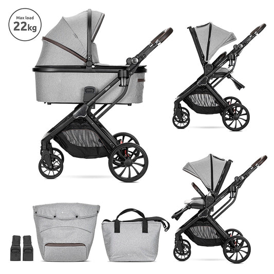 Carro de bebe Lorelli glory 2 en 1 gris claro