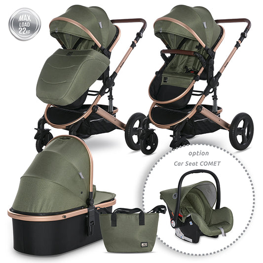 Carro de bebe Lorelli Boston 3 en 1 verde