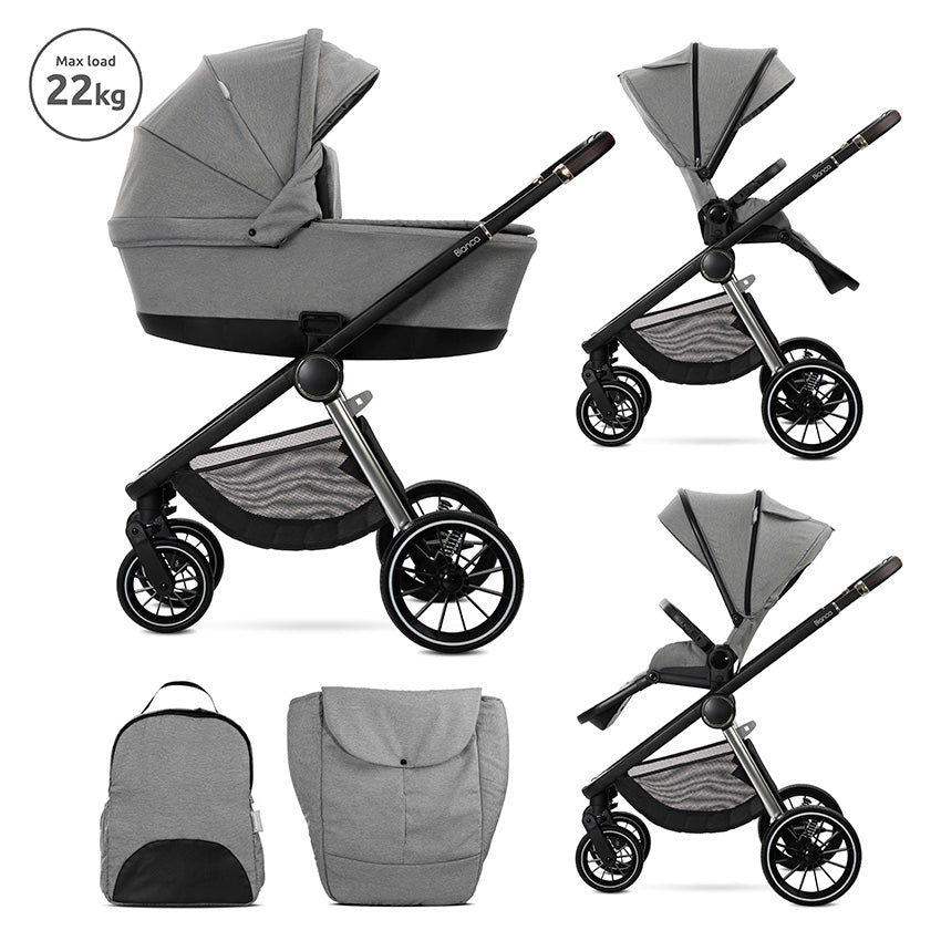 Carro de bebe Lorelli Bianca 2 en 1 gris