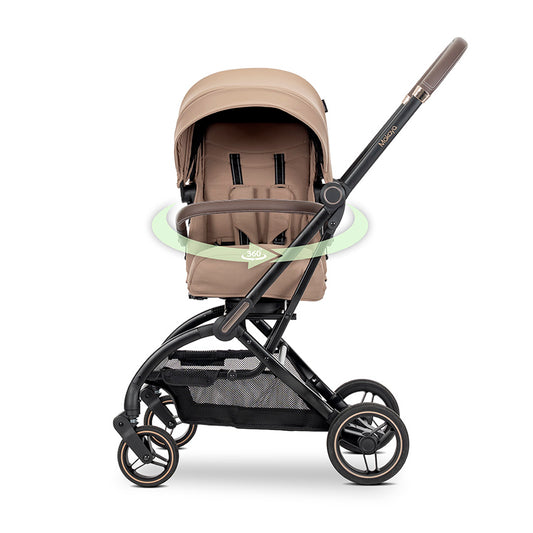 Silla de paseo MAKAYA con asiento giratorio 360° de Lorelli  beige– hasta 22 kg