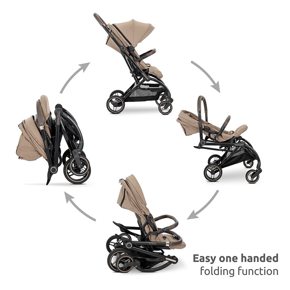 Silla de paseo MAKAYA con asiento giratorio 360° de Lorelli  negra – hasta 22 kg