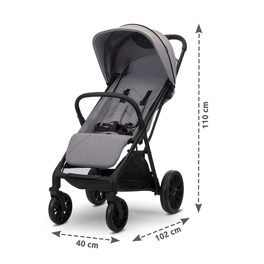 Silla de Paseo Lorelli NUVELLA hasta 22 kg Beige| Ligera, Compacta, Reclinable y Plegable con una Mano