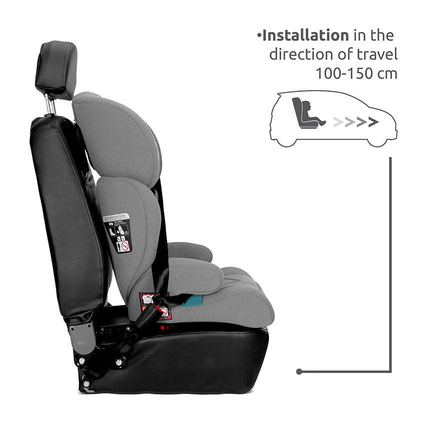 Silla de coche Lorelli GT i-Size | Uso con cinturón o Isofix, de 100 a 150 cm Gris