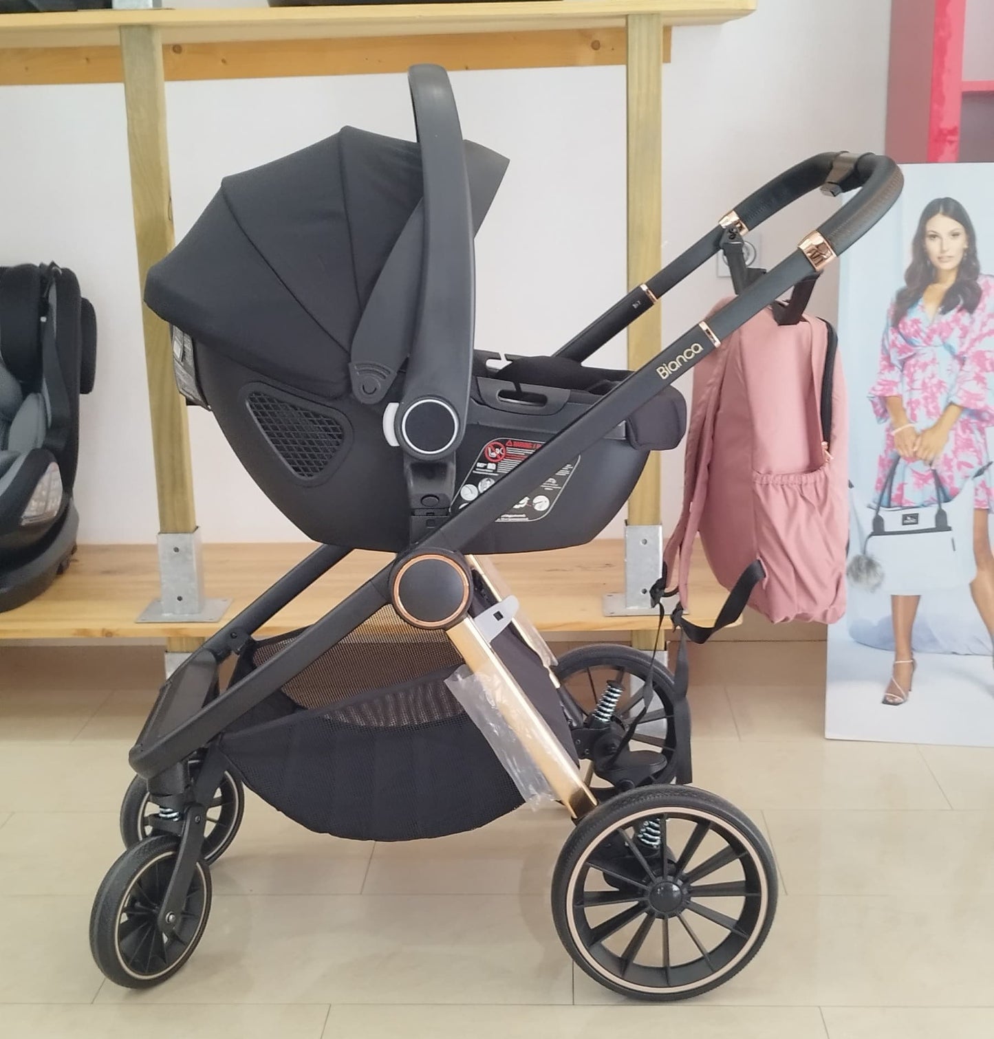 Carro de bebe Lorelli Bianca 3 en 1 Rosa