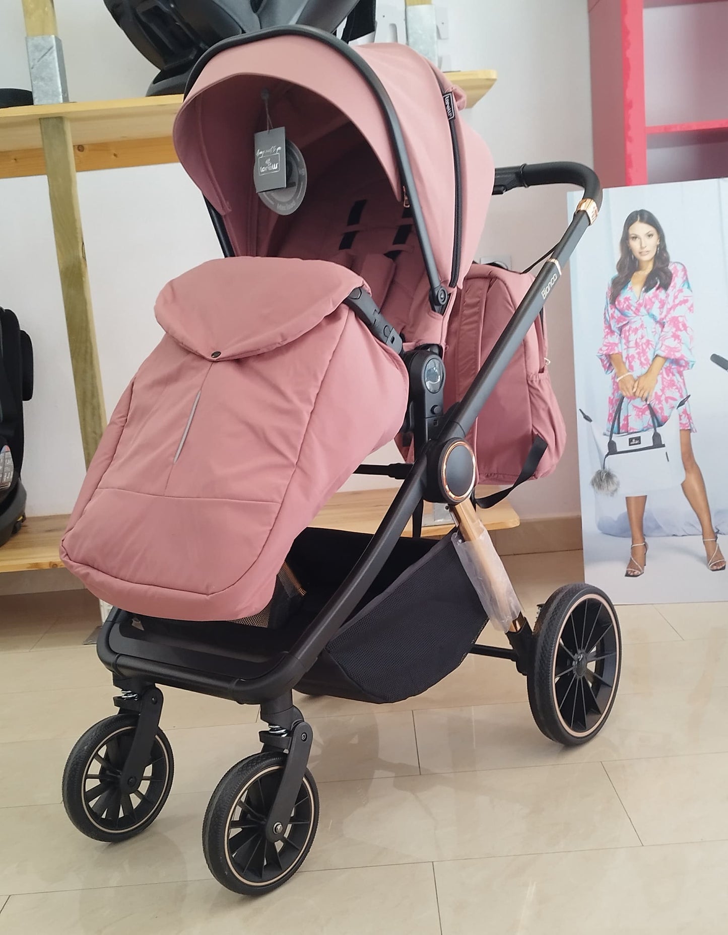 Carro de bebe Lorelli Bianca 3 en 1 Rosa
