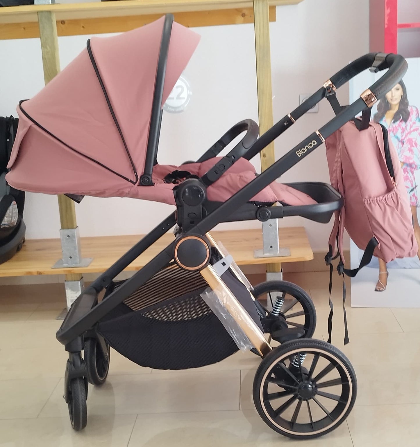Carro de bebe Lorelli Bianca 2 en 1 Rosa