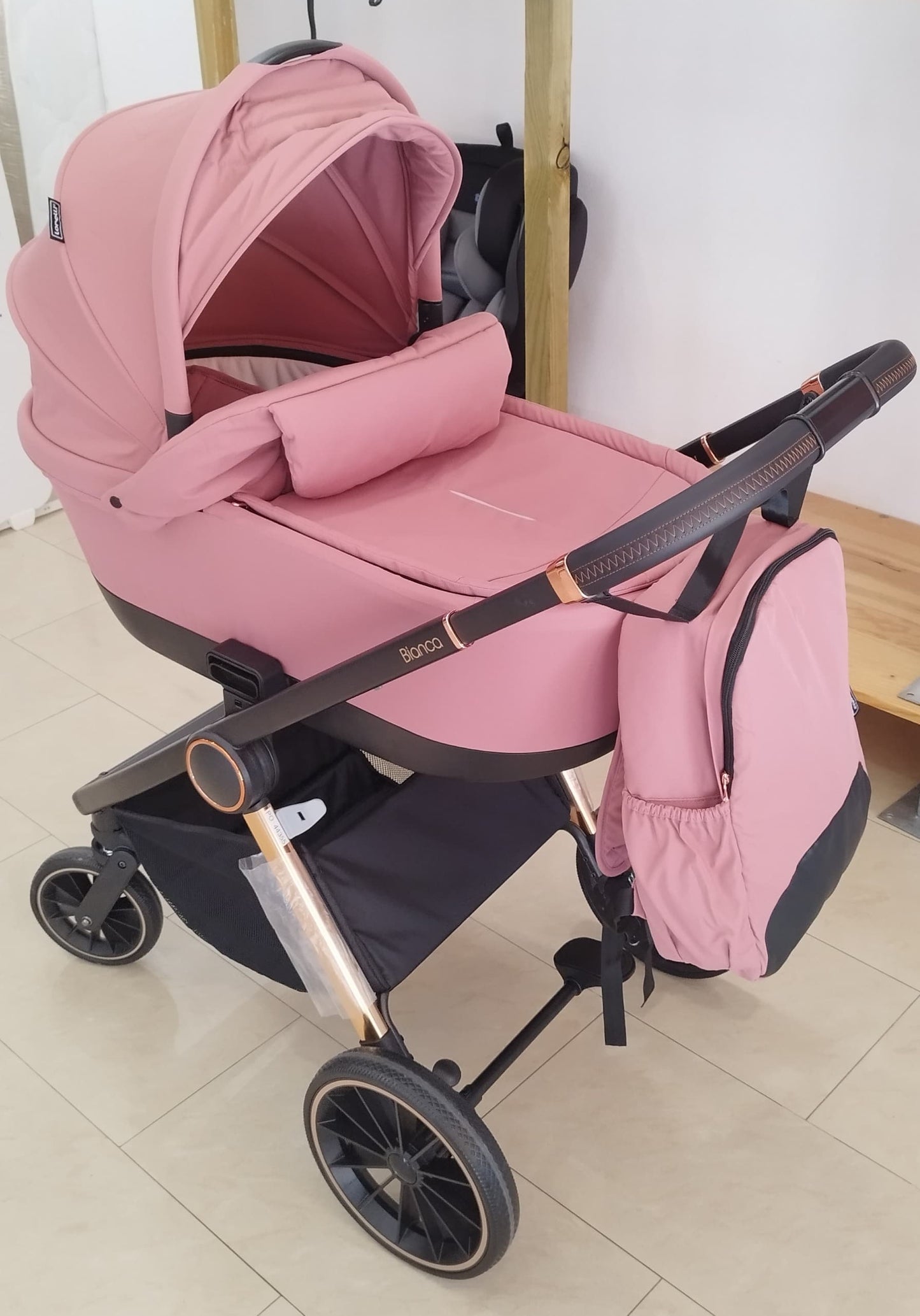 Carro de bebe Lorelli Bianca 3 en 1 Rosa