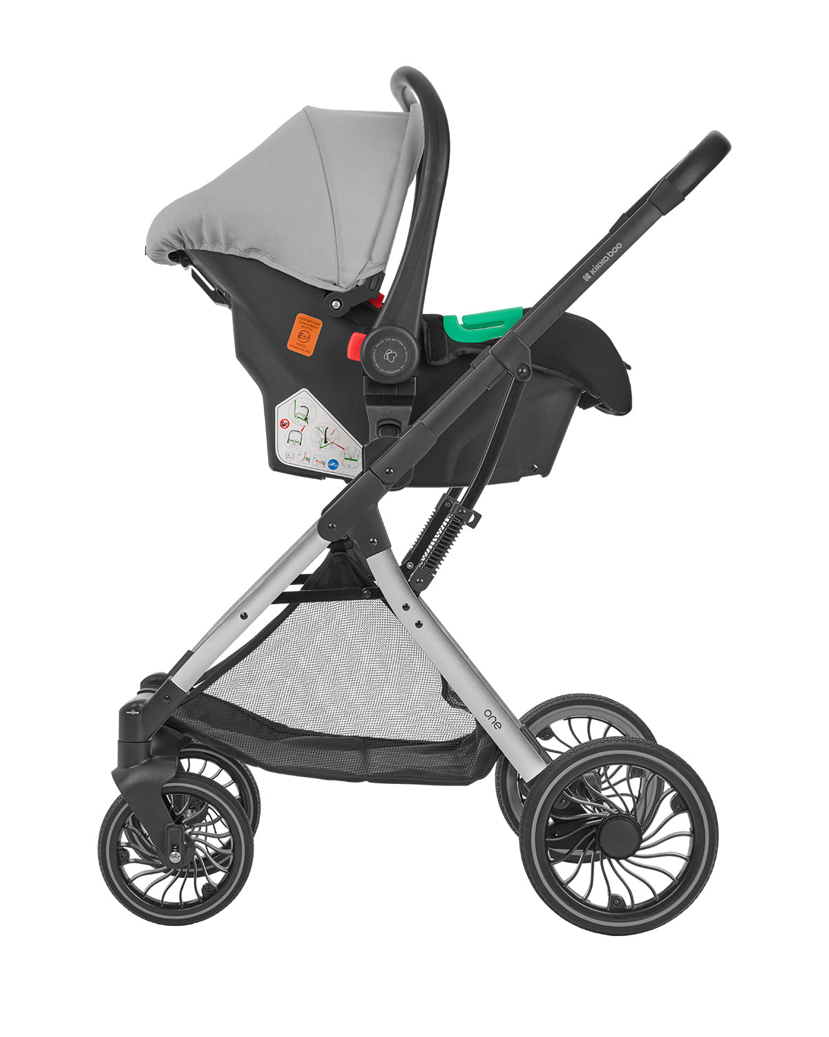 Carro de bebe One de KikkaBoo 3 en 1 Convertible negro