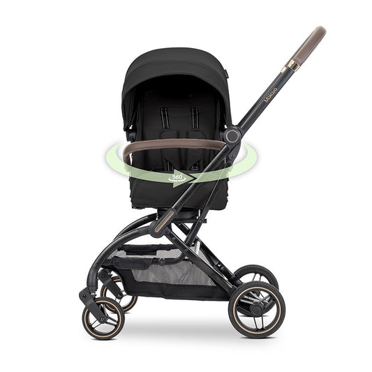 Silla de paseo MAKAYA con asiento giratorio 360° de Lorelli  negra– hasta 22 kg