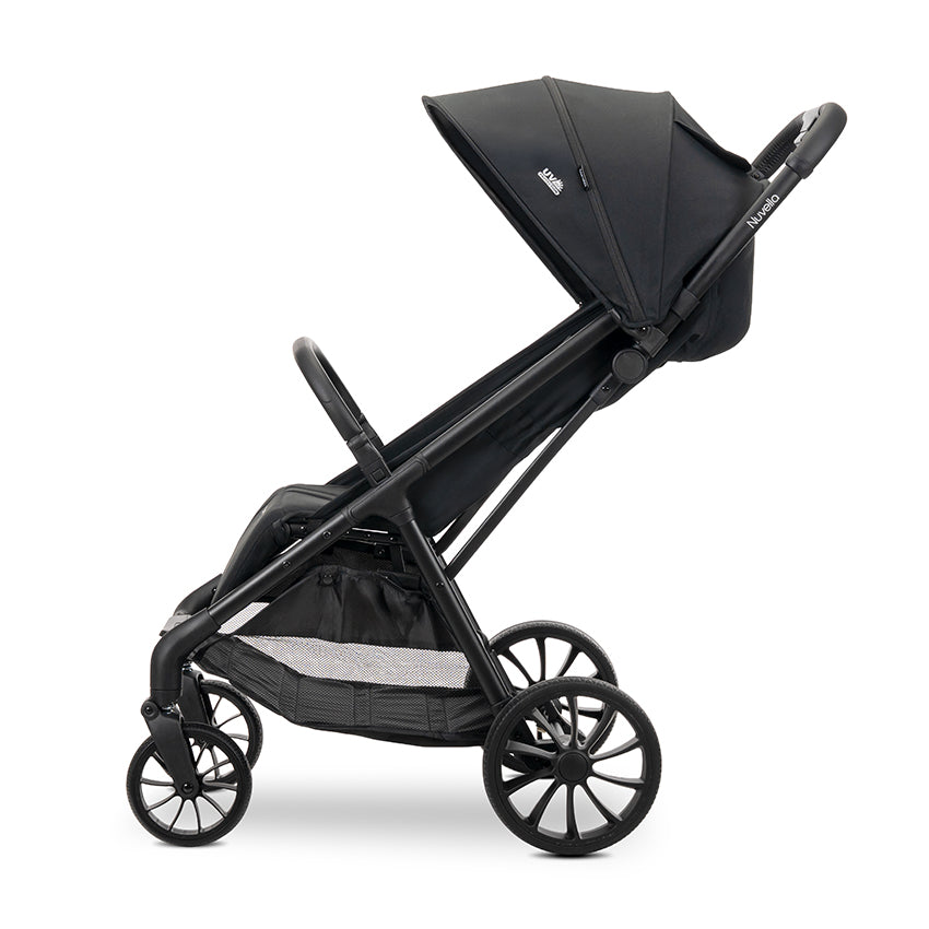 Silla de Paseo Lorelli NUVELLA hasta 22 kg Negra| Ligera, Compacta, Reclinable y Plegable con una Mano