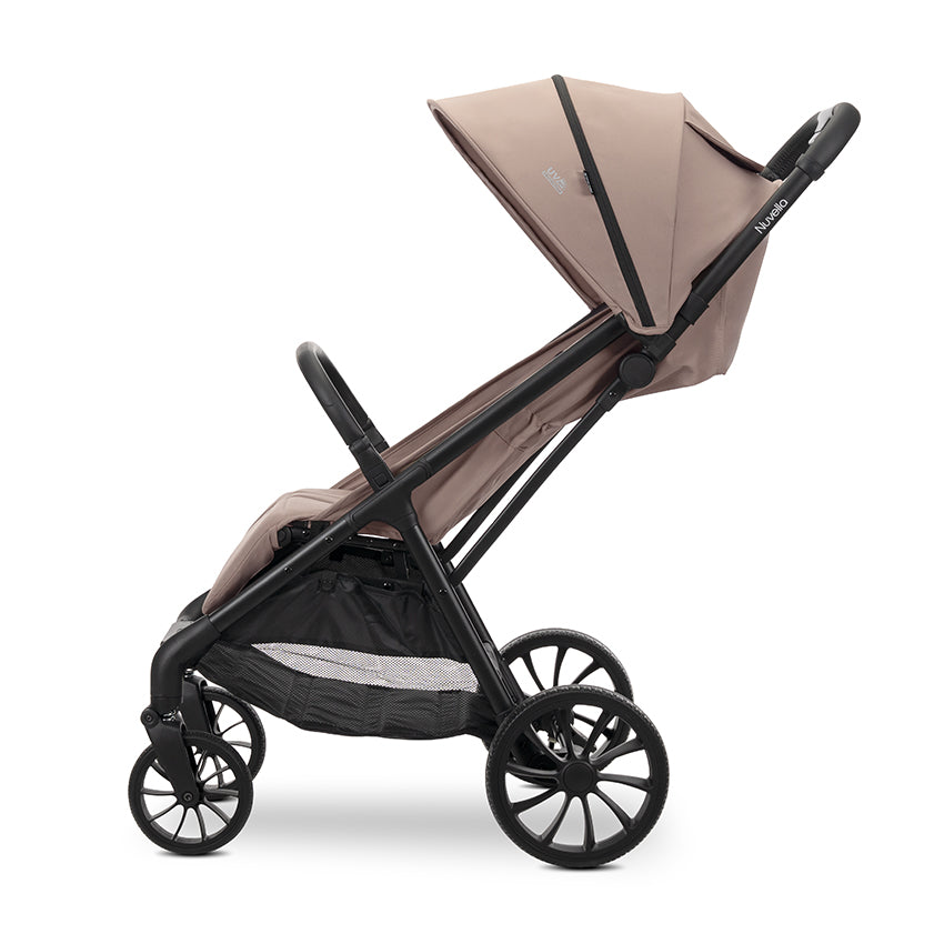 Silla de Paseo Lorelli NUVELLA hasta 22 kg Beige| Ligera, Compacta, Reclinable y Plegable con una Mano