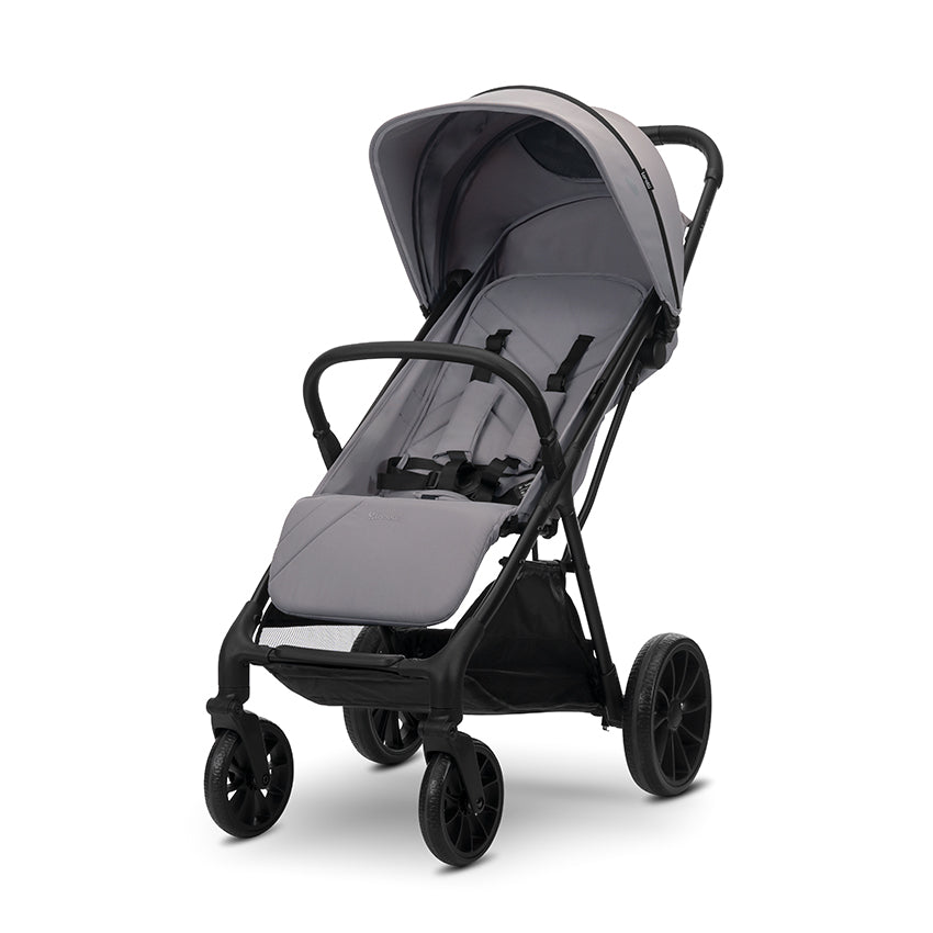 Silla de Paseo Lorelli NUVELLA hasta 22 kg Gris| Ligera, Compacta, Reclinable y Plegable con una Mano
