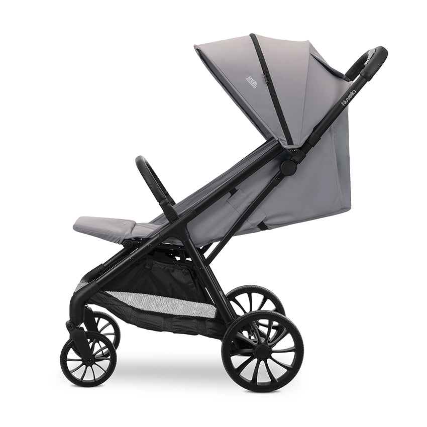 Silla de Paseo Lorelli NUVELLA hasta 22 kg Gris| Ligera, Compacta, Reclinable y Plegable con una Mano