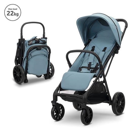 Silla de Paseo Lorelli NUVELLA hasta 22 kg azul| Ligera, Compacta, Reclinable y Plegable con una Mano