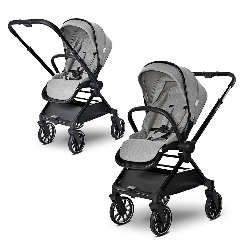 Carro de Bebé Gris Lorelli Reya 3 en 1 | Capazo, Silla de Paseo y Grupo 0