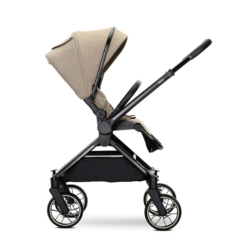 Carro de Bebé Marron Lorelli Reya 3 en 1 | Capazo, Silla de Paseo y Grupo 0