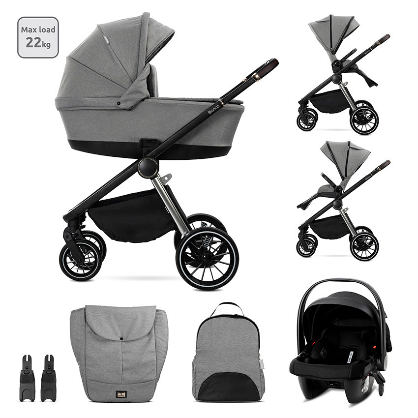 Carro de bebe Lorelli Bianca 3 en 1 gris