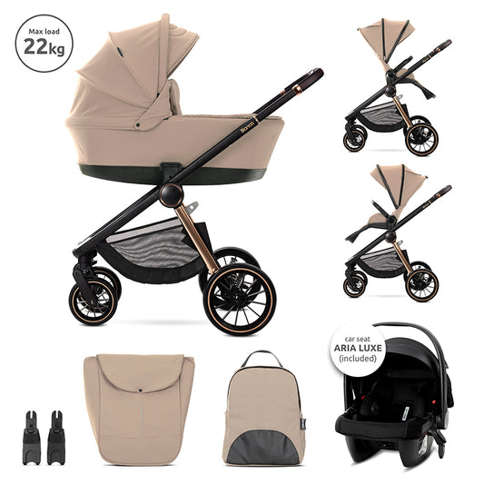 Carro de bebe Lorelli Bianca 3 en 1 beige