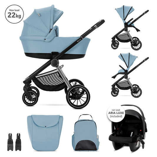 Carro de bebe Lorelli Bianca 3 en 1 azul