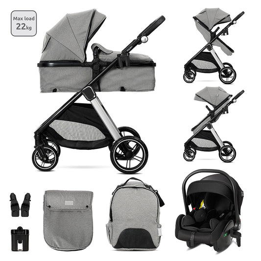 Carro de bebe Aspen de Lorelli 3 en 1 Convertible gris