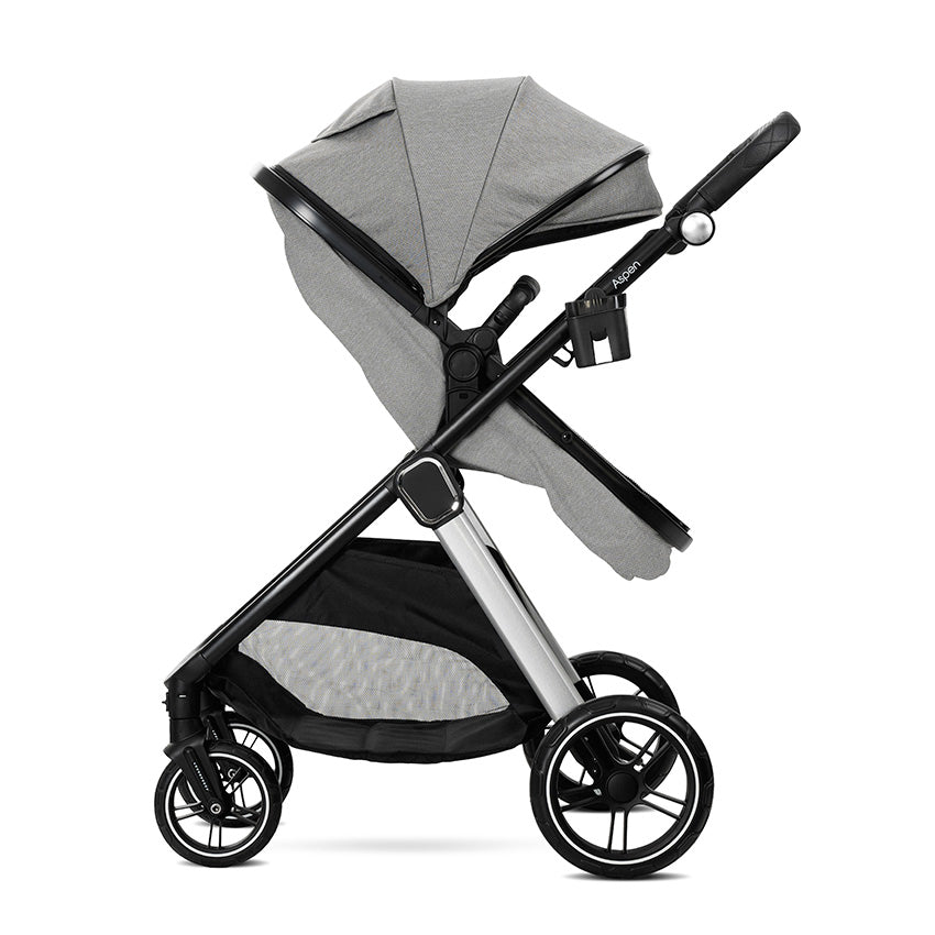 Carro de bebe Aspen de Lorelli 3 en 1 Convertible gris + minicuna gris