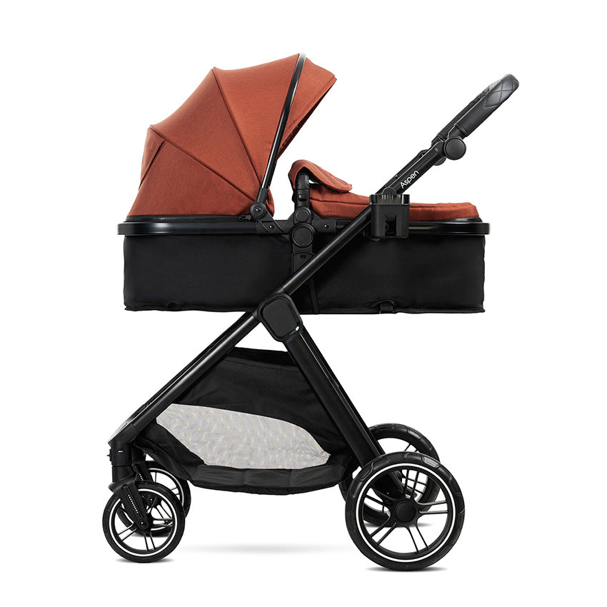 Carro de bebe Aspen de Lorelli 3 en 1 Convertible rojo