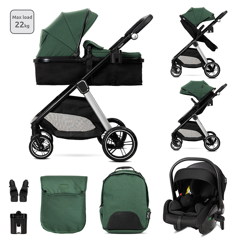 Carro de bebe Aspen de Lorelli 3 en 1 Convertible verde