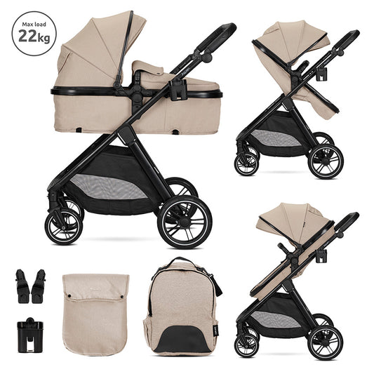 Carro de bebe Aspen de Lorelli 2 en 1 Convertible beige