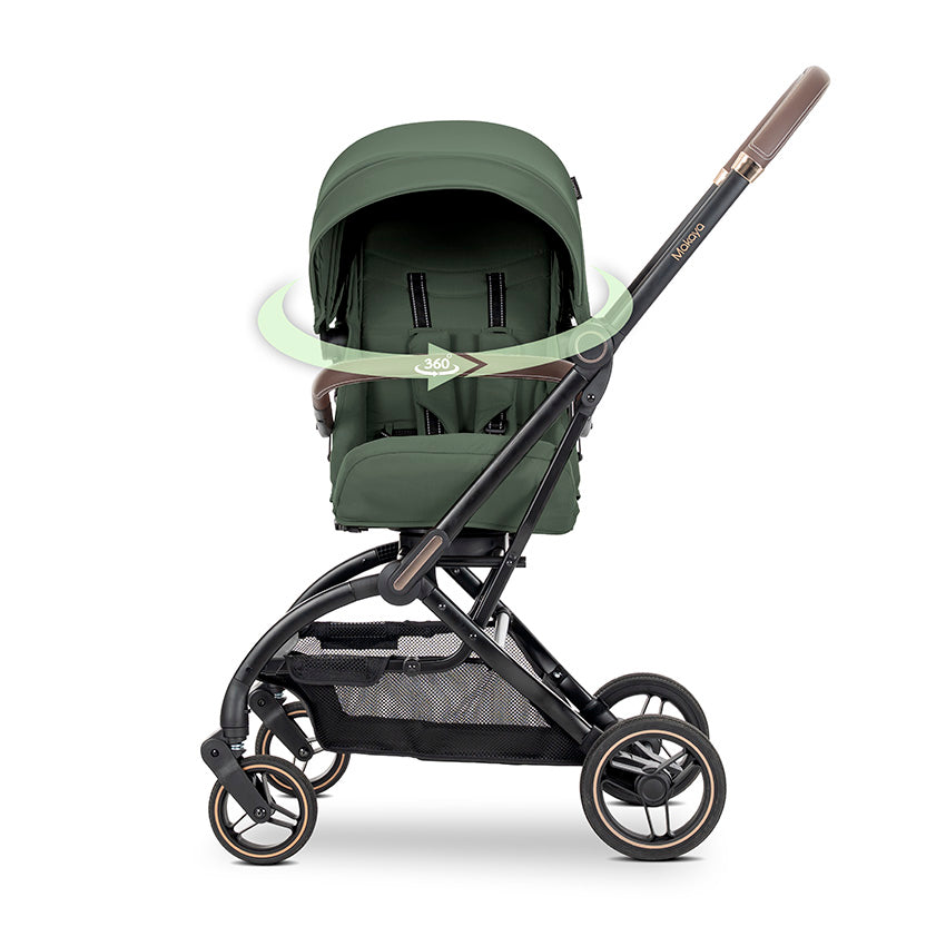 Silla de paseo MAKAYA con asiento giratorio 360° de Lorelli  verde– hasta 22 kg