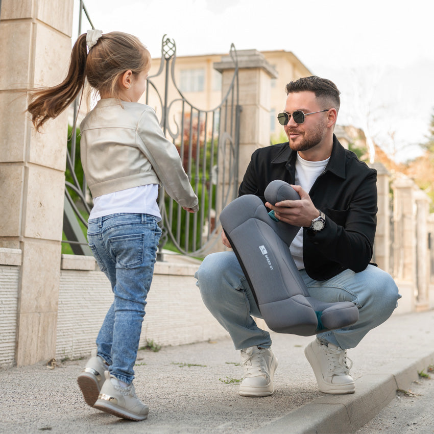 Silla de coche Lorelli GT i-Size | Uso con cinturón o Isofix, de 100 a 150 cm Gris
