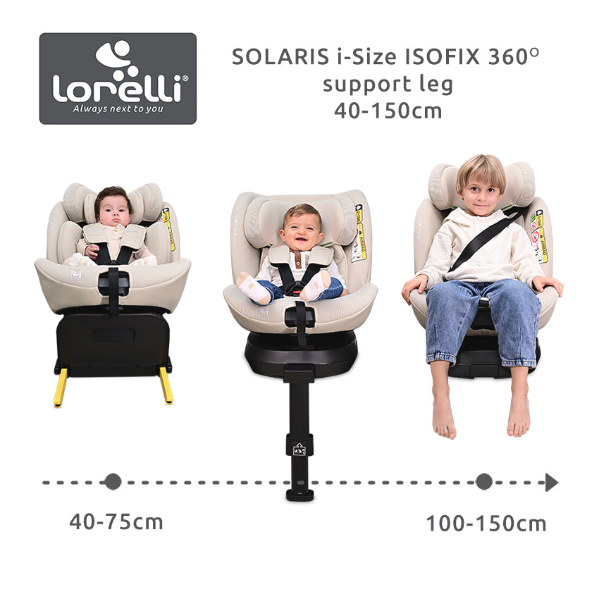 Lorelli Solaris 360º i-Size (40–150 cm) rosa – Seguridad y Rotación Total
