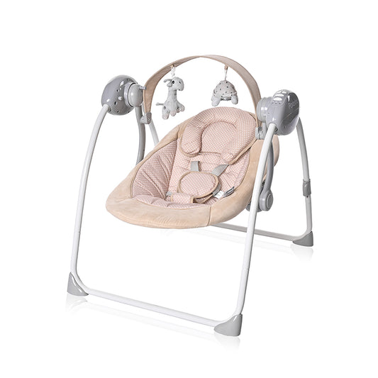 Hamaca Columpio Automático Portofino de Lorelli | Desde 0 Meses hasta 9 kg beige