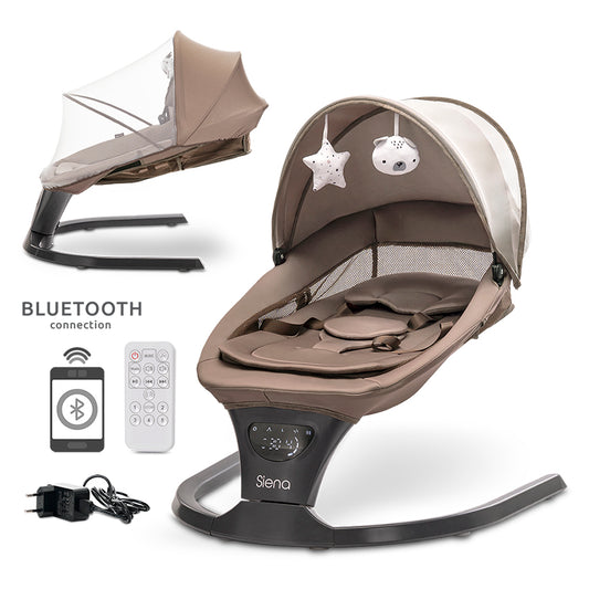 Hamaca automática Siena Lorelli con Bluetooth y control remoto beige