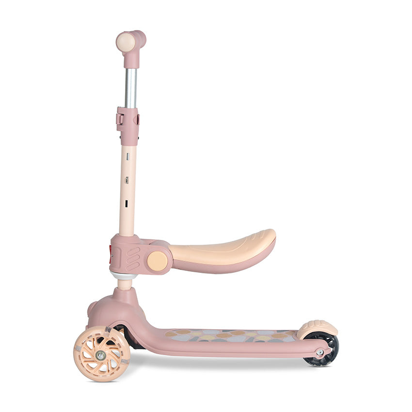 Patinete para niños Lorelli JETSTER Plus | Ajustable, con asiento y luces en las ruedas beige