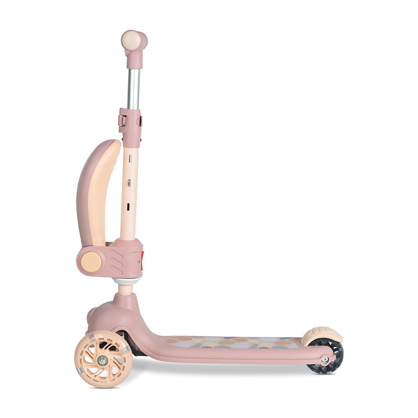 Patinete para niños Lorelli JETSTER Plus | Ajustable, con asiento y luces en las ruedas beige