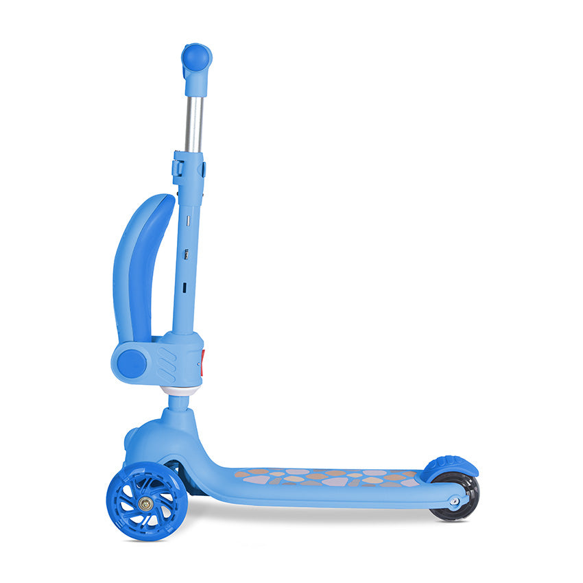 Patinete para niños Lorelli JETSTER Plus | Ajustable, con asiento y luces en las ruedas azul