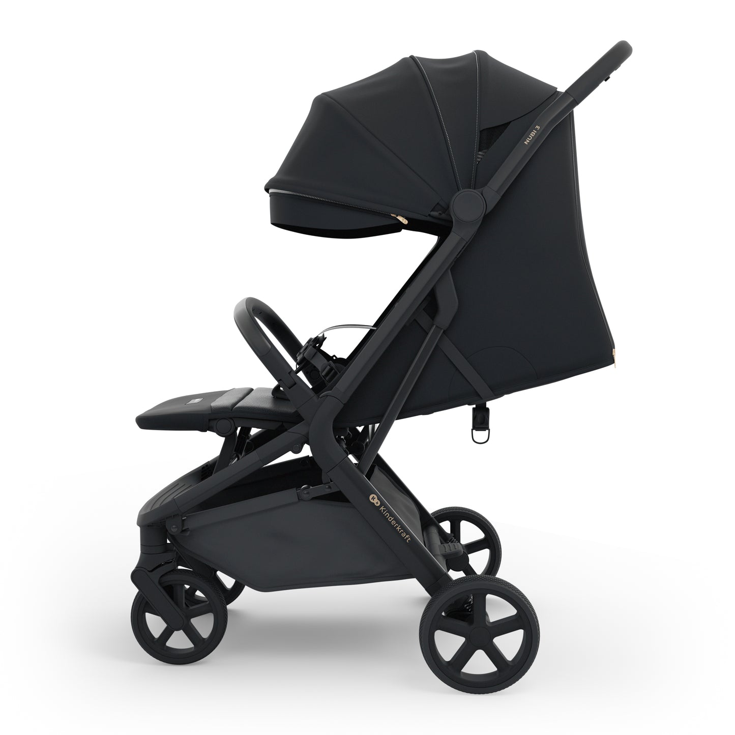 Silla de Paseo NUBI 3 de Kinderkraft  Negra– Ultraligera, Compacta y Perfecta para Viajar