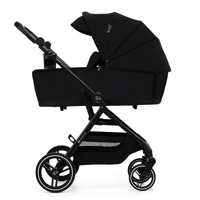 Carro de Bebé Kinderkraft YOXI 2 en 1 hasta 22 kg Negro| Capazo, Silla Reversible, Chasis de Aluminio y Travel System