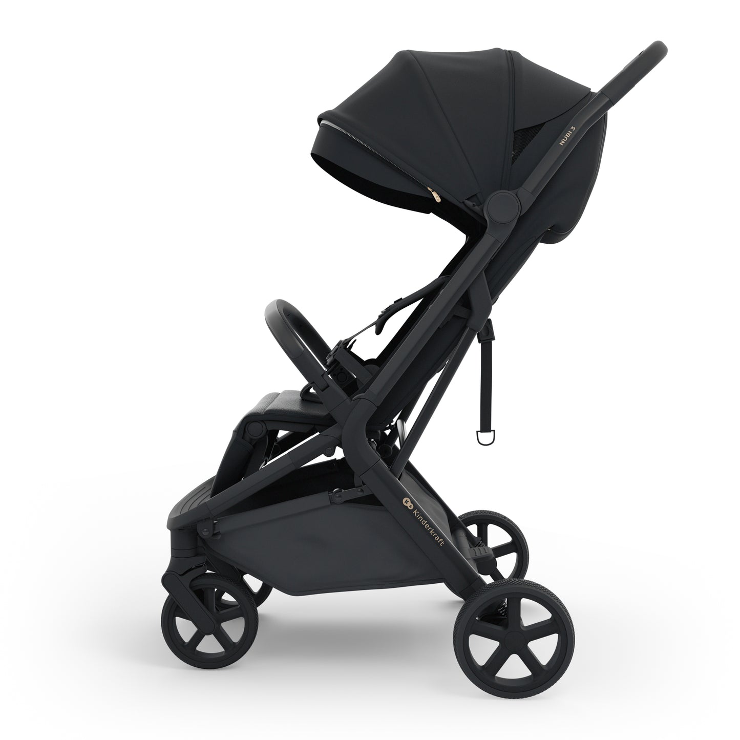 Silla de Paseo NUBI 3 de Kinderkraft  Negra– Ultraligera, Compacta y Perfecta para Viajar