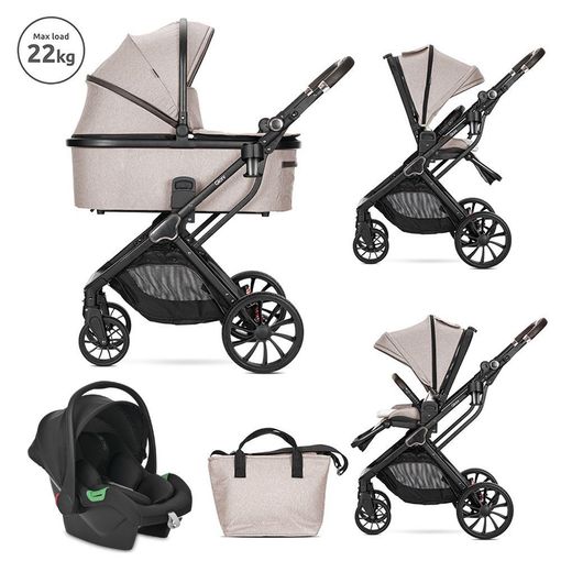 Carro de bebe Lorelli glory 3 en 1 beige claro