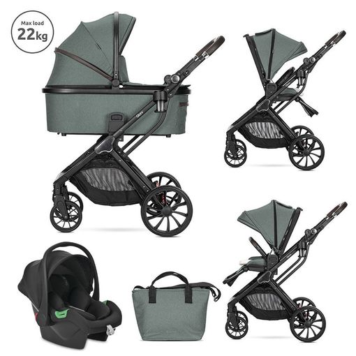 Carro de bebe Lorelli glory 3 en 1 beige verde