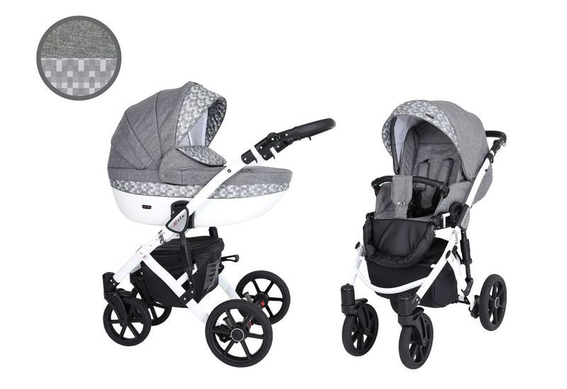 Carro de bebe Mila 2 en 1 gris