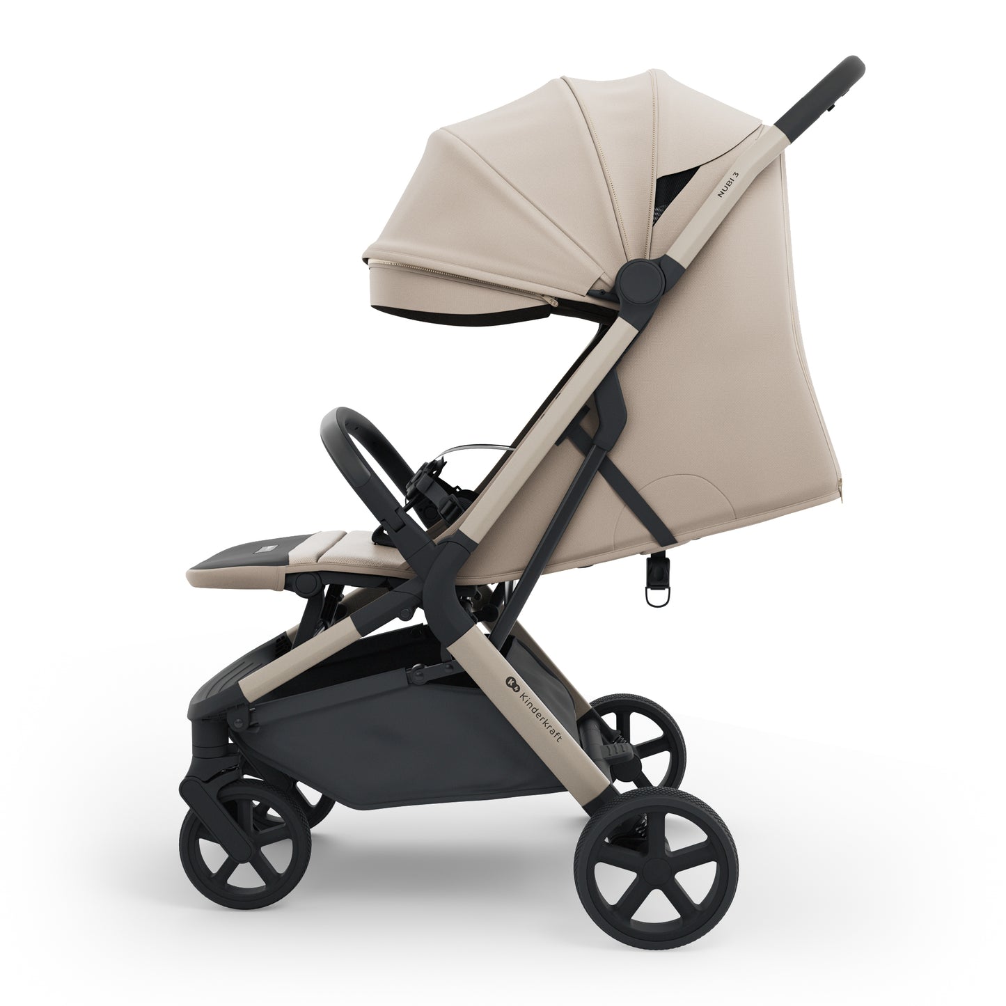 Silla de Paseo NUBI 3 de Kinderkraft  Beige– Ultraligera, Compacta y Perfecta para Viajar