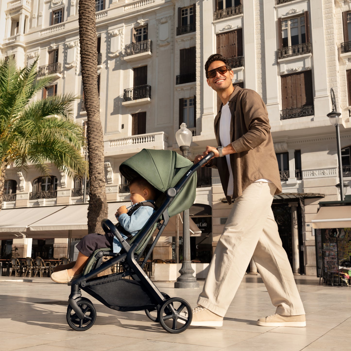 Silla de Paseo NUBI 3 de Kinderkraft  verde– Ultraligera, Compacta y Perfecta para Viajar