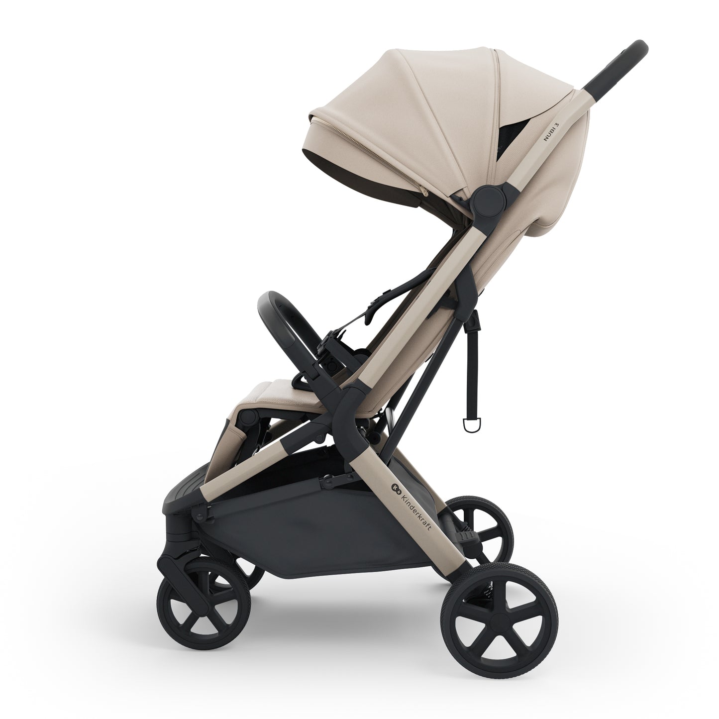 Silla de Paseo NUBI 3 de Kinderkraft  Beige– Ultraligera, Compacta y Perfecta para Viajar