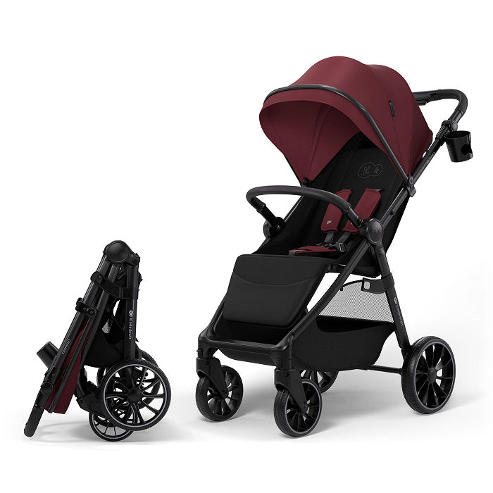 Silla de Paseo Kinderkraft Grande 2 hasta 22 kg Burdeos | Reclinable, Cómoda y Todoterreno