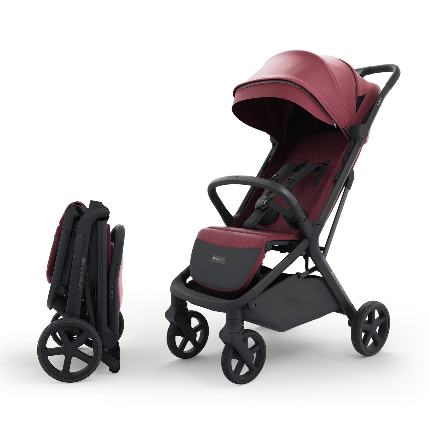 Silla de Paseo NUBI 3 de Kinderkraft  Burdeos– Ultraligera, Compacta y Perfecta para Viajar (Copia)