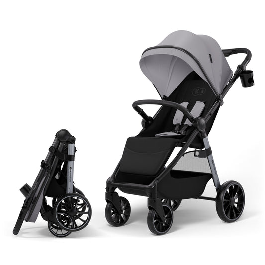 Silla de Paseo Kinderkraft Grande 2 hasta 22 kg Gris | Reclinable, Cómoda y Todoterreno